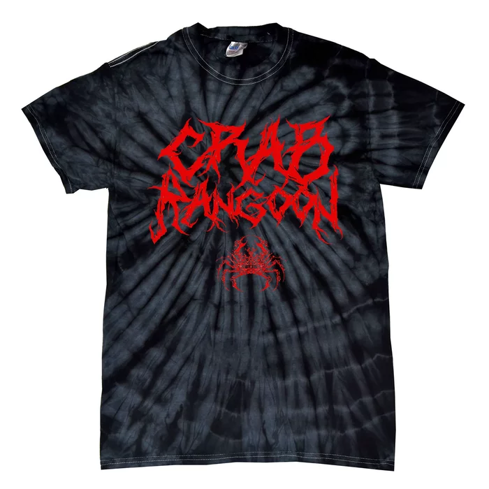 Crab Rangoon Funny Chinese Food Heavy Metal Band Goth Tie-Dye T-Shirt