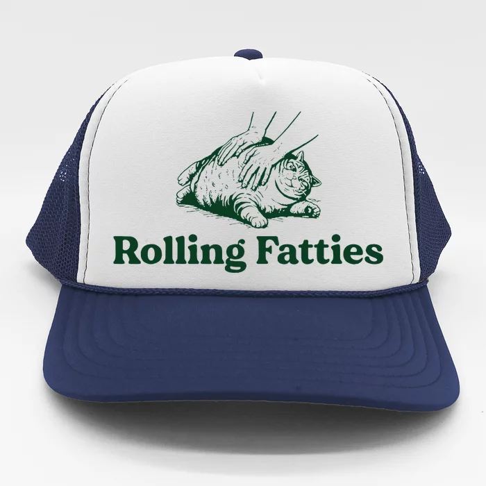 Cat Rolling Fatties Trucker Hat