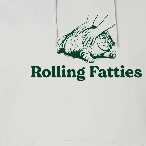 Cat Rolling Fatties Performance Fleece Hoodie