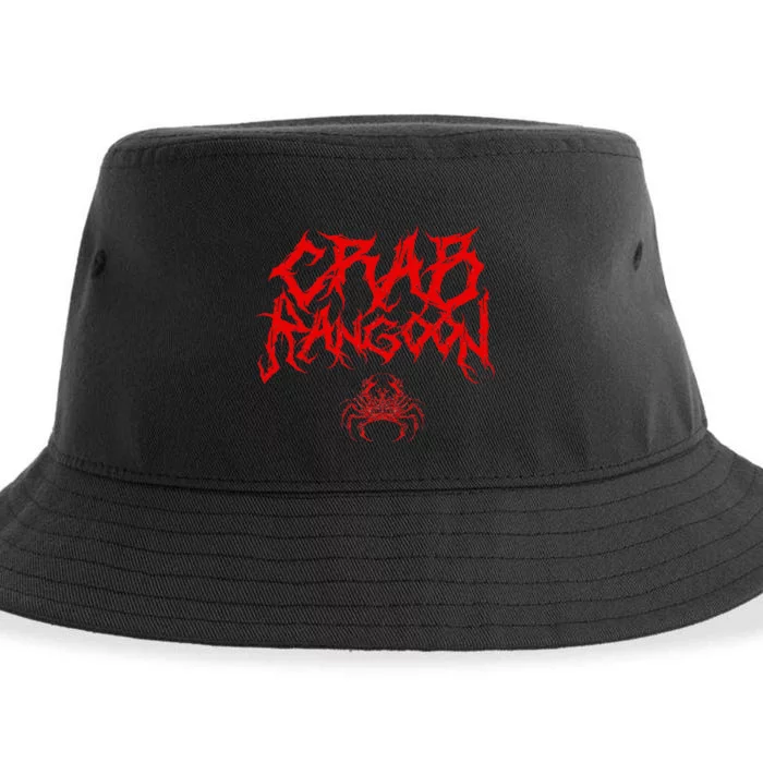 Crab Rangoon Funny Chinese Food Heavy Metal Band Goth Sustainable Bucket Hat