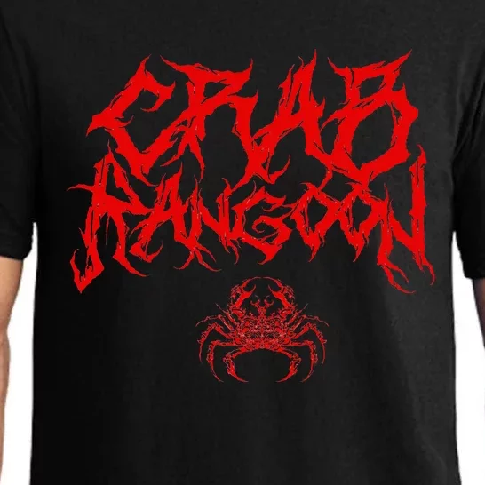 Crab Rangoon Funny Chinese Food Heavy Metal Band Goth Pajama Set