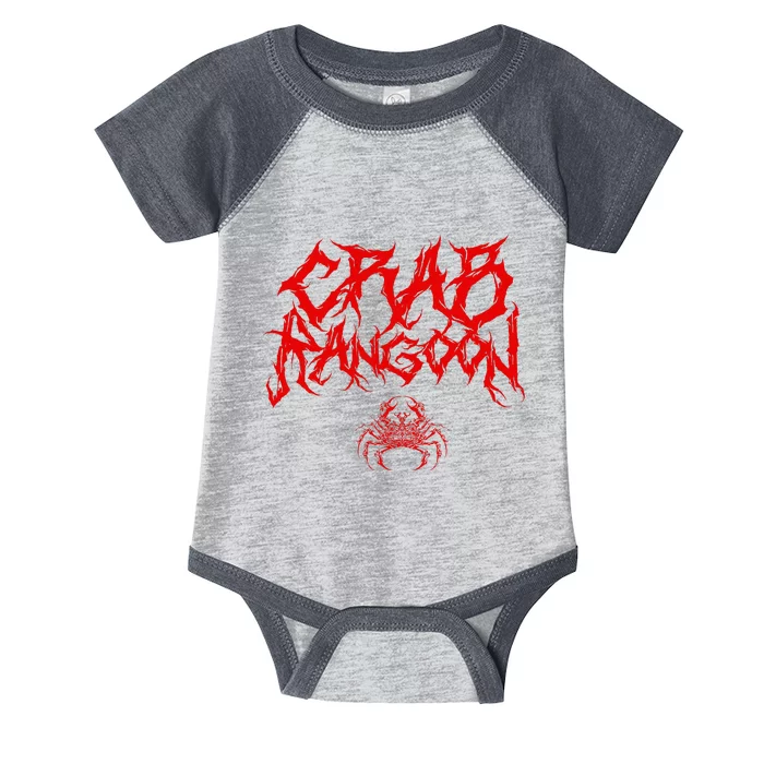 Crab Rangoon Funny Chinese Food Heavy Metal Band Goth Infant Baby Jersey Bodysuit