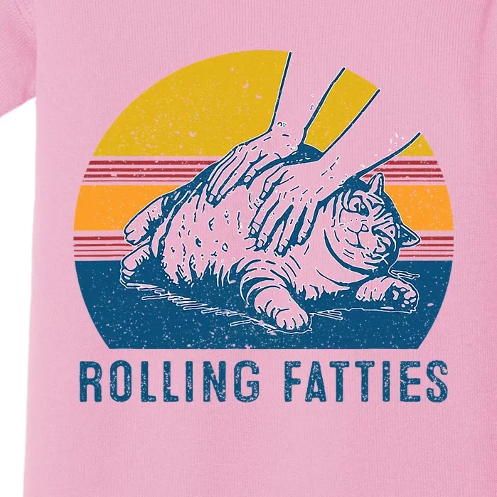 Cat Rolling Fatties Baby Bodysuit