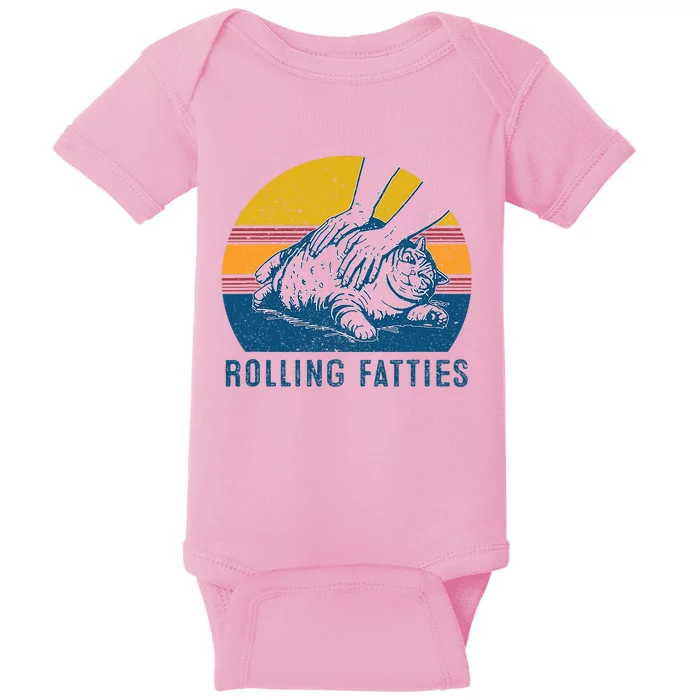 Cat Rolling Fatties Baby Bodysuit