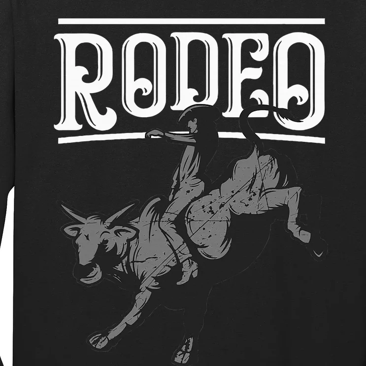 Cool Rodeo Funny Bull Rider Cowboy Cattle Ride Lover Outfit Long Sleeve Shirt