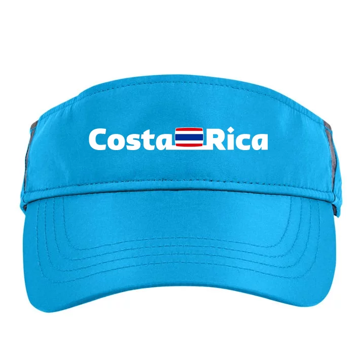 Costa Rica Flag Gift Adult Drive Performance Visor