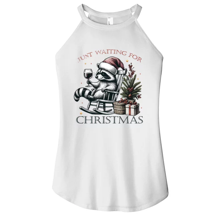 Christmas Raccoon Funny Gift Xmas Women’s Perfect Tri Rocker Tank