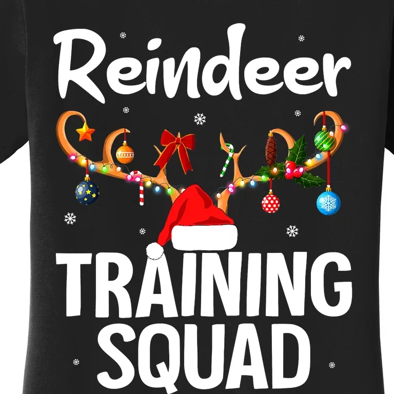 Christmas Running Funny Reindeer Training Squad Team Family Women's T-Shirt