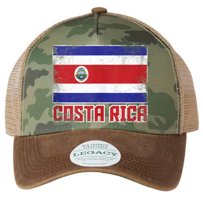 Costa Rica Flag Vintage Retro Country Costa Rican Legacy Tie Dye Trucker Hat