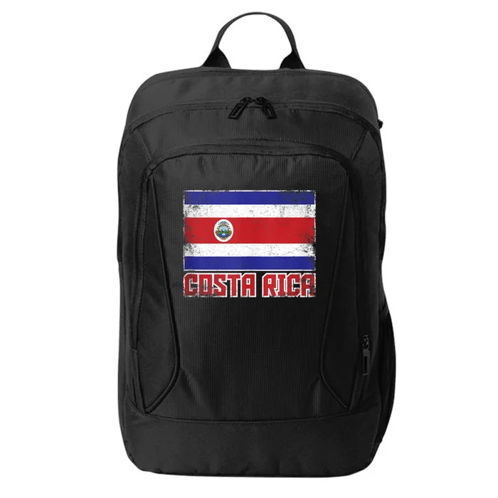 Costa Rica Flag Vintage Retro Country Costa Rican City Backpack