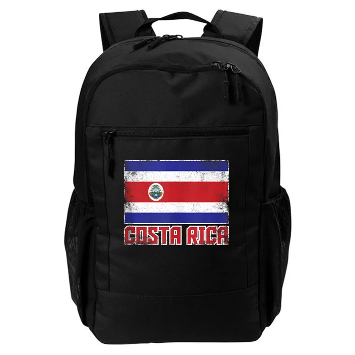 Costa Rica Flag Vintage Retro Country Costa Rican Daily Commute Backpack