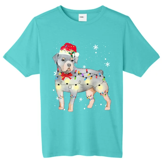 Christmas Rottweiler Funny Gift ChromaSoft Performance T-Shirt