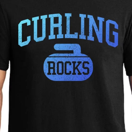 Curling Rocks Funny Winter Sports Gift Pajama Set