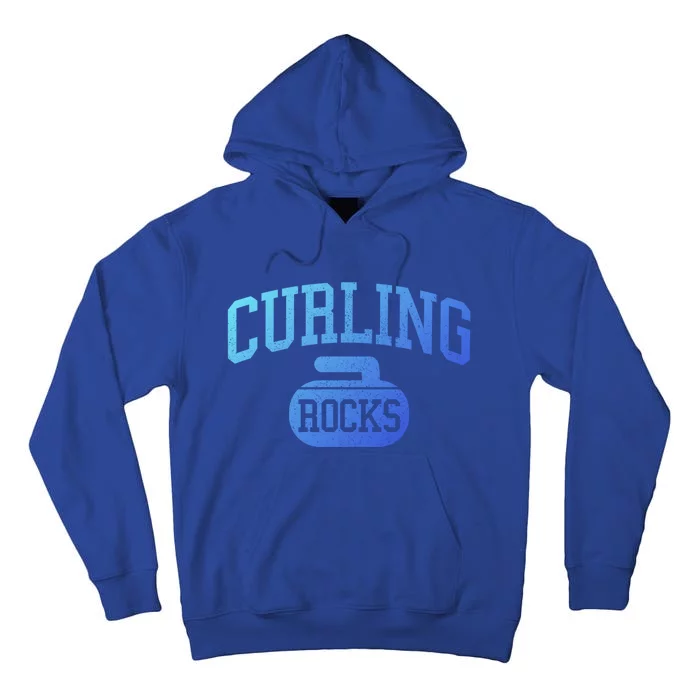 Curling Rocks Funny Winter Sports Gift Tall Hoodie