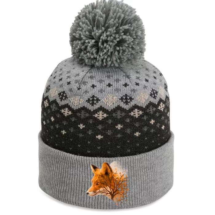 Cool Red Fox Tree The Baniff Cuffed Pom Beanie