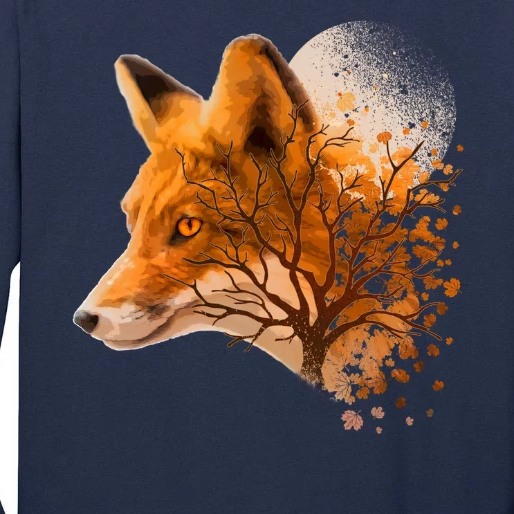 Cool Red Fox Tree Tall Long Sleeve T-Shirt