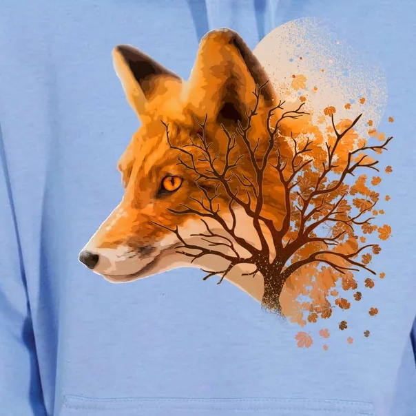 Cool Red Fox Tree Unisex Surf Hoodie