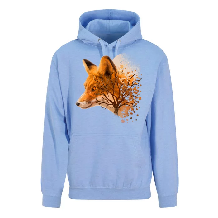 Cool Red Fox Tree Unisex Surf Hoodie