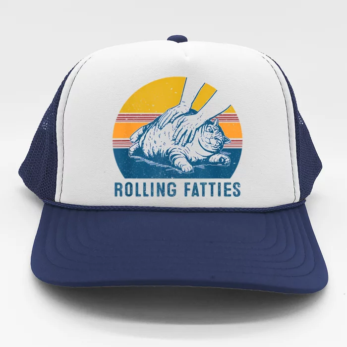 Cat Rolling Fatties Funny Trucker Hat