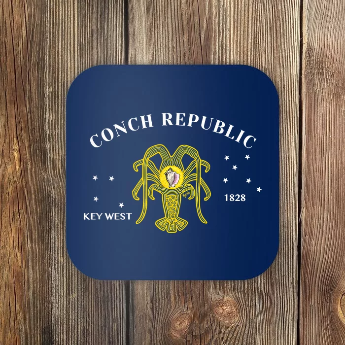 Conch Republic Flag Lobster Florida Keys Lobster Season Coaster