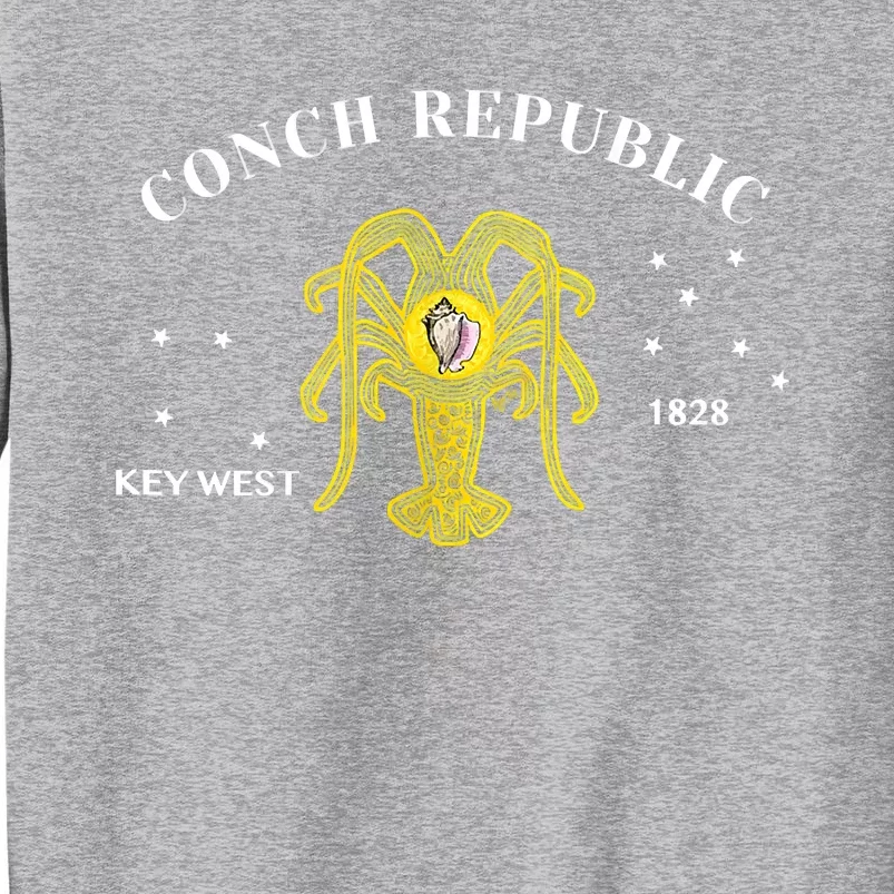 Conch Republic Flag Lobster Florida Keys Lobster Season Tank Top Tall Sweatshirt