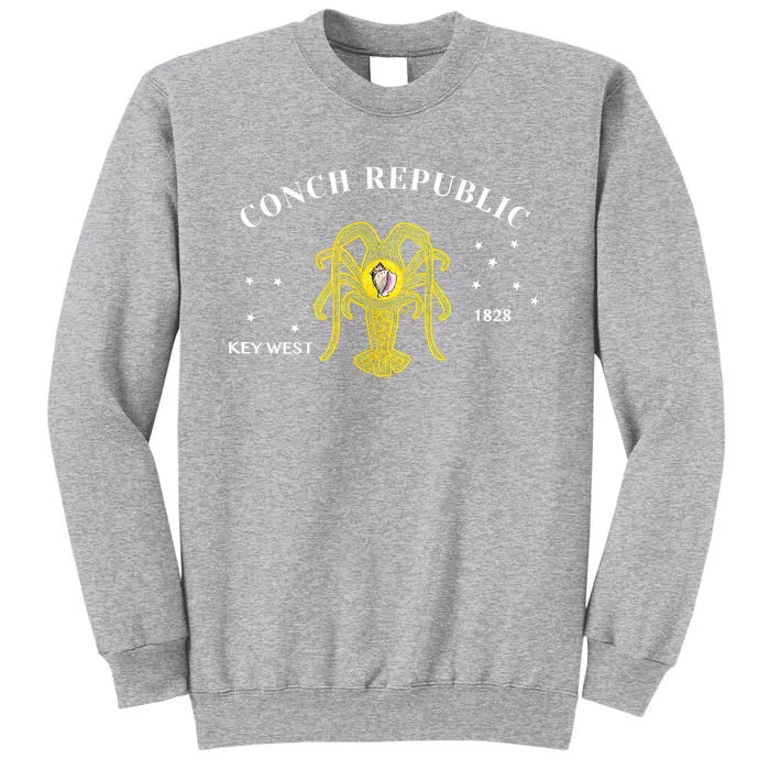 Conch Republic Flag Lobster Florida Keys Lobster Season Tank Top Tall Sweatshirt