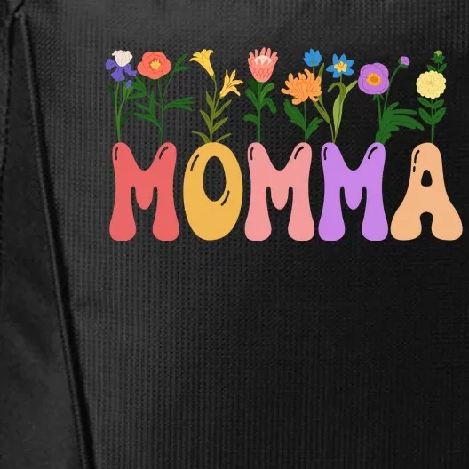 Cute Retro Floral Momma City Backpack