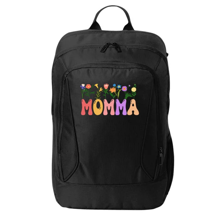 Cute Retro Floral Momma City Backpack