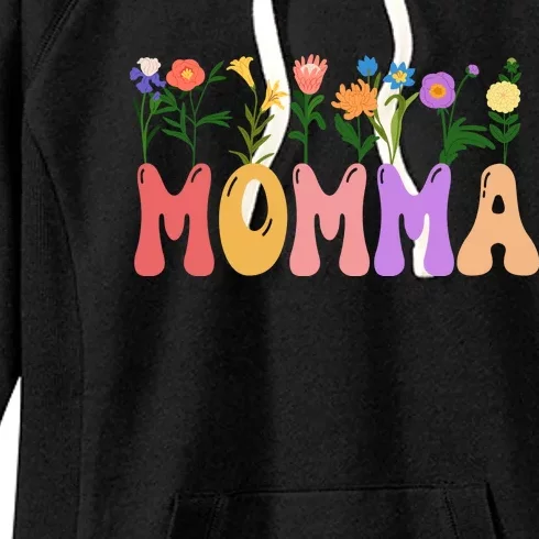 Cute Retro Floral Momma Women's Fleece Hoodie