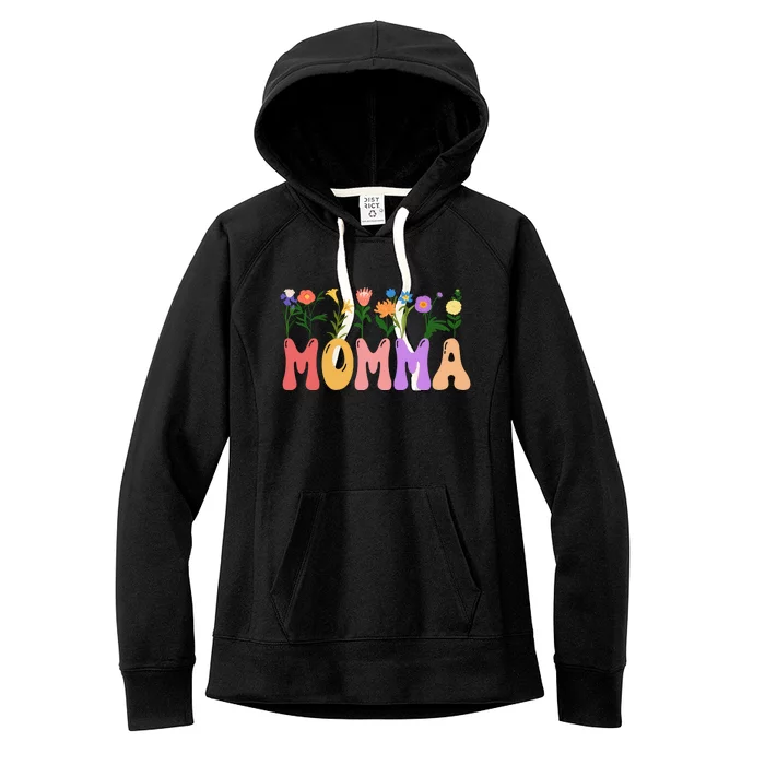 Cute Retro Floral Momma Women's Fleece Hoodie