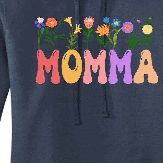 Cute Retro Floral Momma Women's Pullover Hoodie