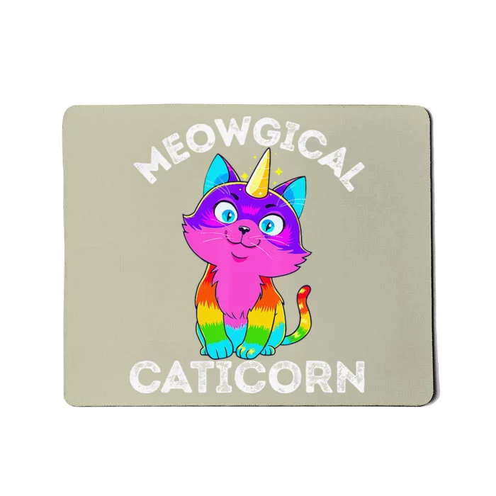 Caticorn Rainbow Funny My Cat Is A Magical Unicorn Kittycorn Mousepad