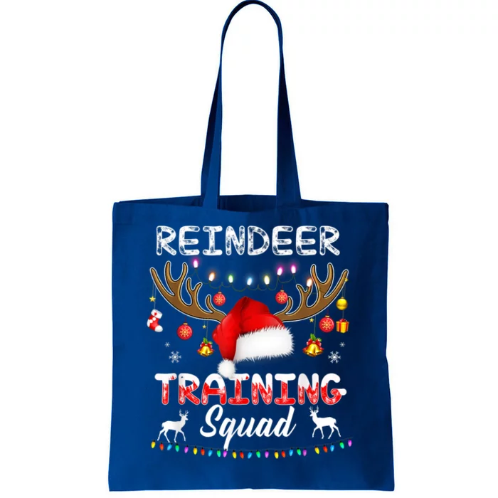 Christmas Running Funny Reindeer Training Squad Team Family Cool Gift Tote Bag