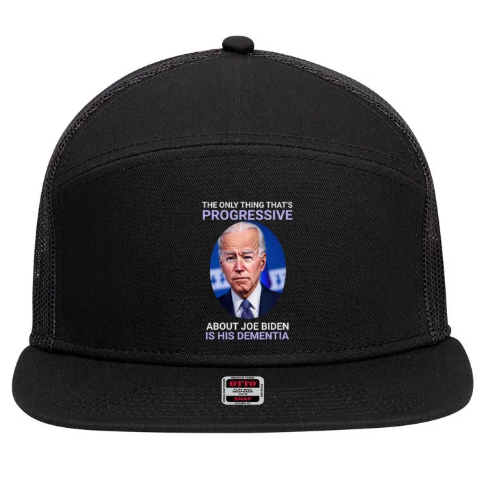 Conservative Republican Funny Anti Joe Biden 7 Panel Mesh Trucker Snapback Hat