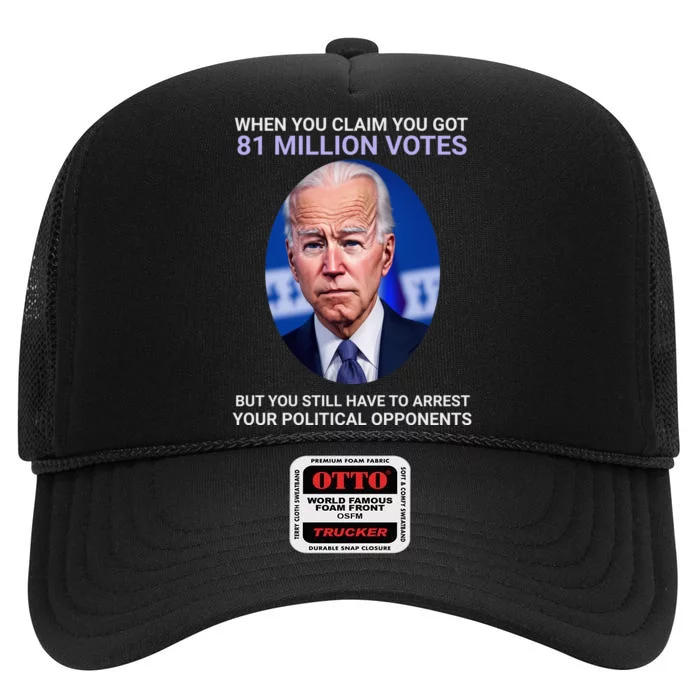 Conservative Republican Funny Anti Joe Biden High Crown Mesh Trucker Hat