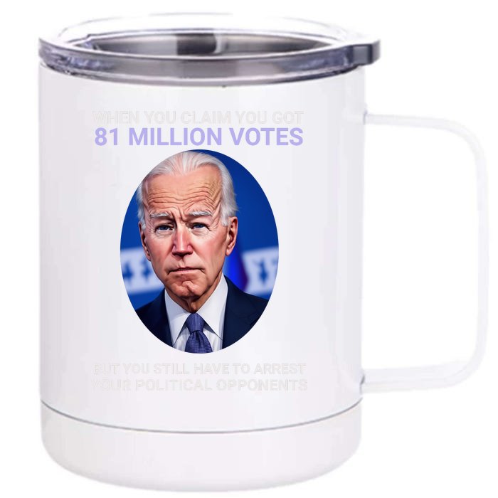 Conservative Republican Funny Anti Joe Biden Front & Back 12oz Stainless Steel Tumbler Cup