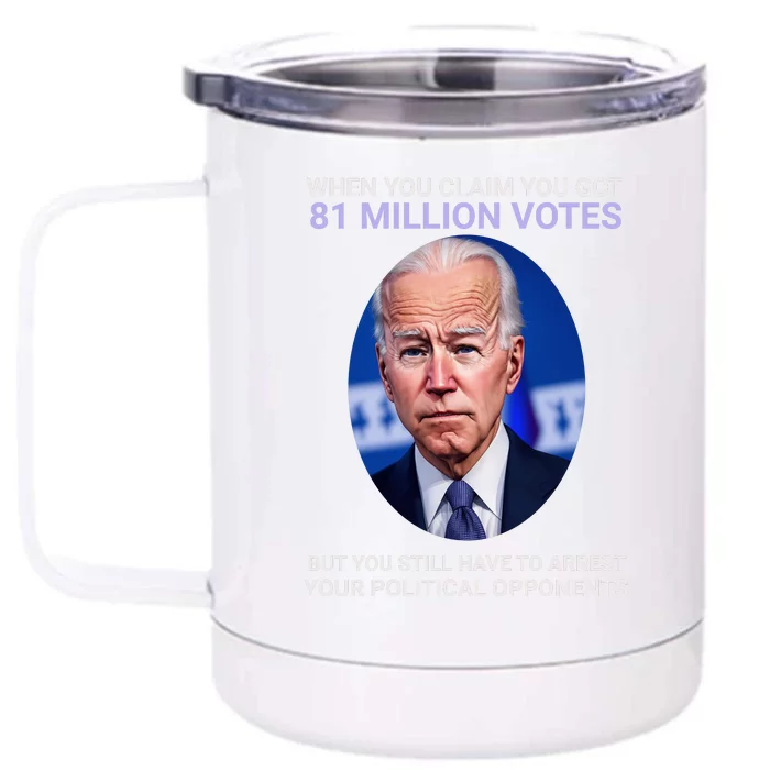 Conservative Republican Funny Anti Joe Biden Front & Back 12oz Stainless Steel Tumbler Cup