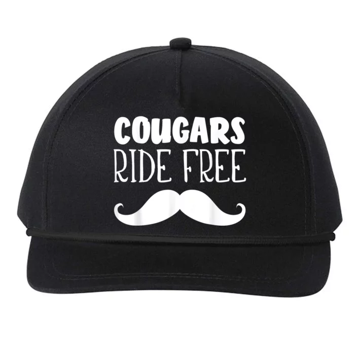 Cougars Ride Free Mustache Rides Cougar Bait Snapback Five-Panel Rope Hat