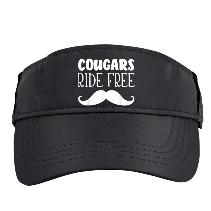 Cougars Ride Free Mustache Rides Cougar Bait Adult Drive Performance Visor