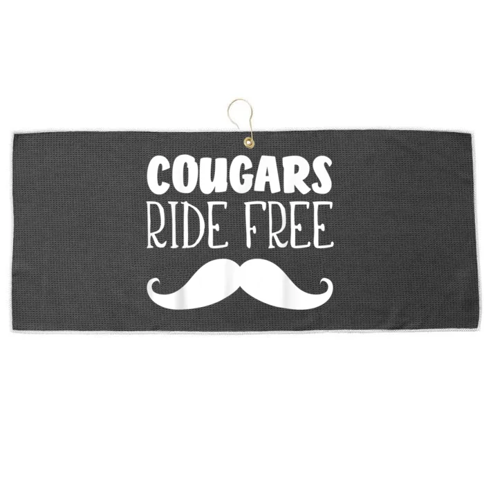 Cougars Ride Free Mustache Rides Cougar Bait Large Microfiber Waffle Golf Towel