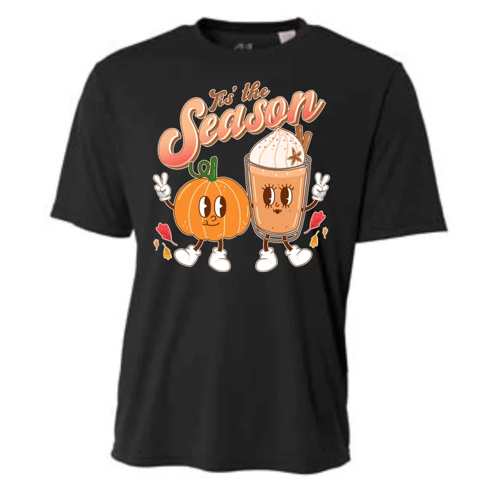 Cute Retro Fall Pumpkin Spice Tis The Season Cooling Performance Crew T-Shirt