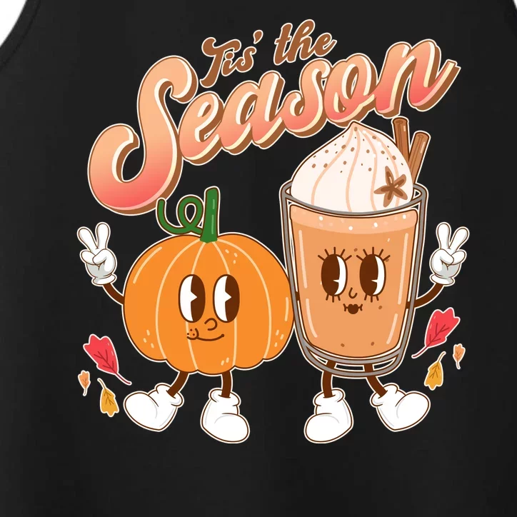 Cute Retro Fall Pumpkin Spice Tis The Season Performance Tank