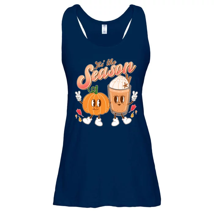 Cute Retro Fall Pumpkin Spice Tis The Season Ladies Essential Flowy Tank