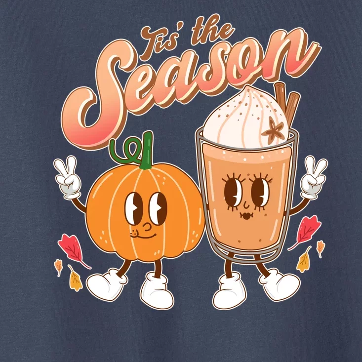 Cute Retro Fall Pumpkin Spice Tis The Season Toddler T-Shirt