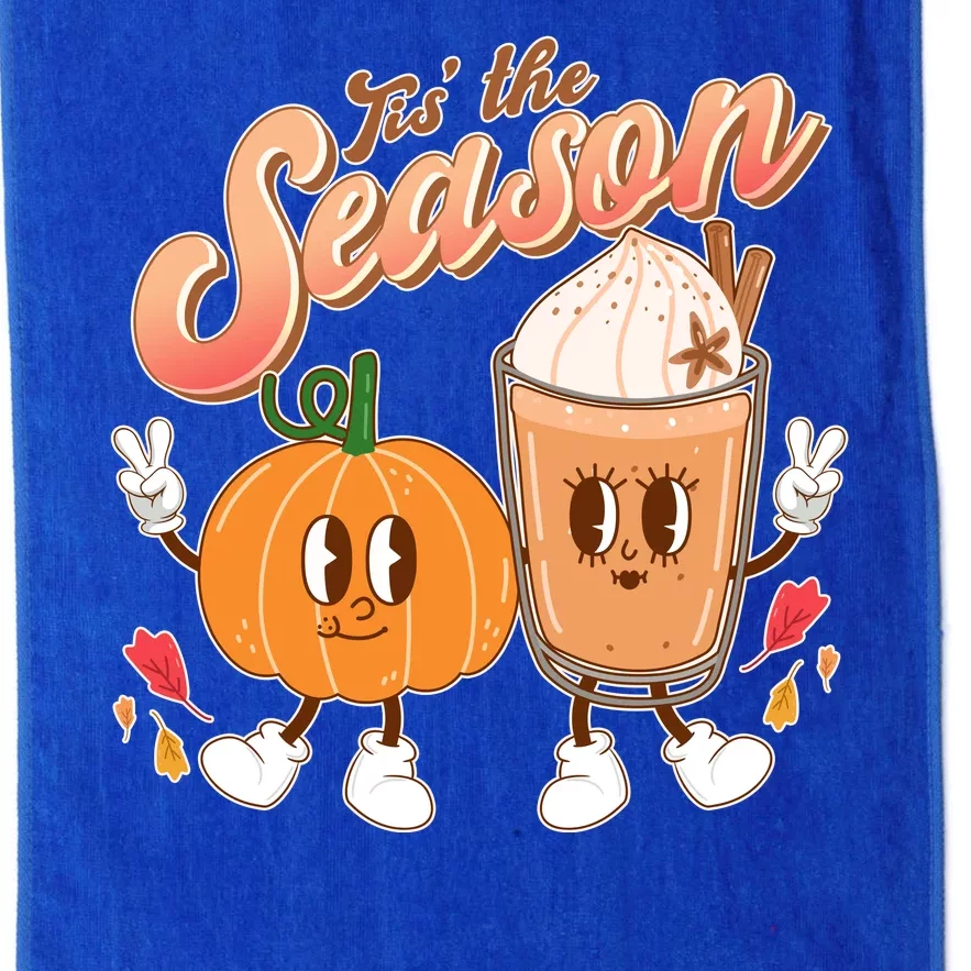 Cute Retro Fall Pumpkin Spice Tis The Season Platinum Collection Golf Towel