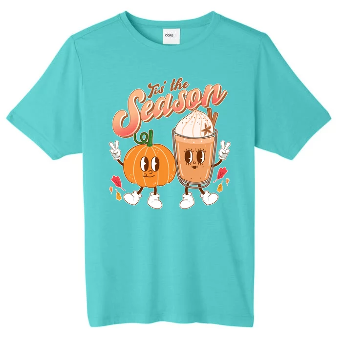 Cute Retro Fall Pumpkin Spice Tis The Season ChromaSoft Performance T-Shirt