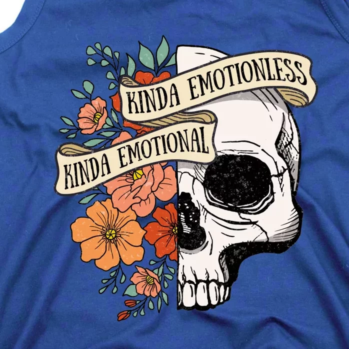 Cute Retro Fall Halloween Kinda Emotional Kinda Emotionless Gift Tank Top