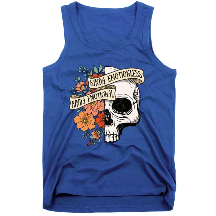 Cute Retro Fall Halloween Kinda Emotional Kinda Emotionless Gift Tank Top