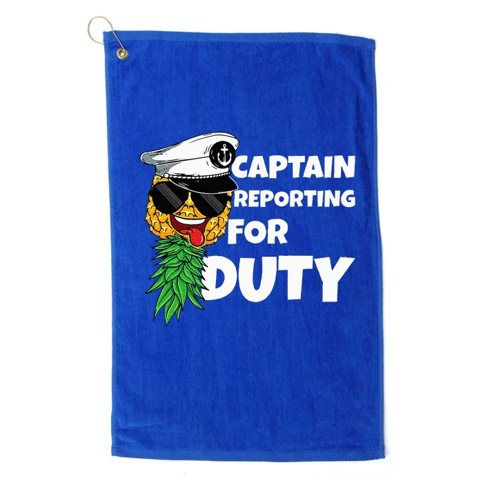 Captain Reporting For Duty Pineapple Swinger Platinum Collection Golf Towel