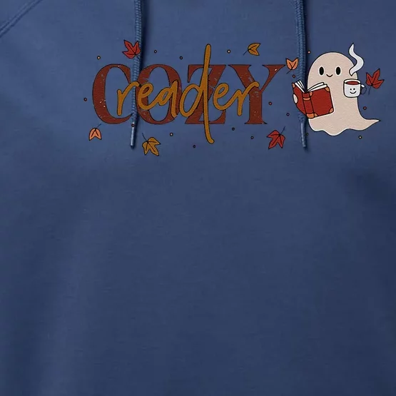 Cozy Reader Funny Halloween Performance Fleece Hoodie